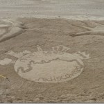 RTR logo in sand at Redcar
